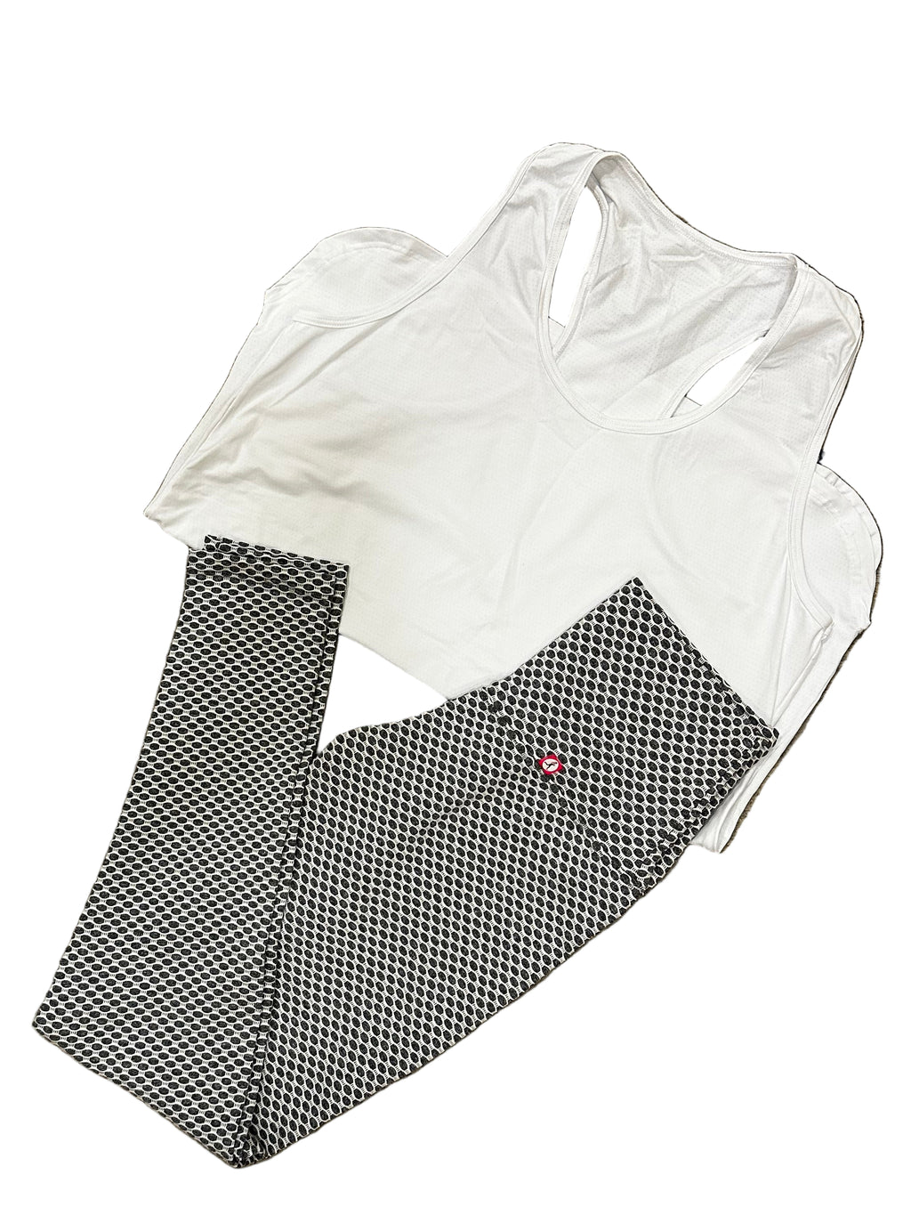 Legging franzida cinza