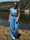 Co-ord Set Azul e Amarelo