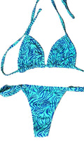 Biquini Melissa Azul Zebrado