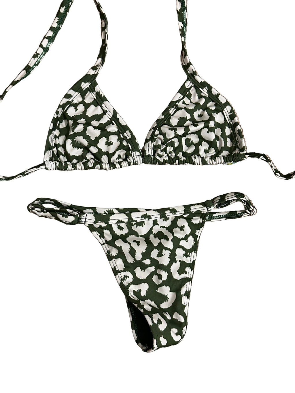 Biquini Melissa Verde Musgo e Branco