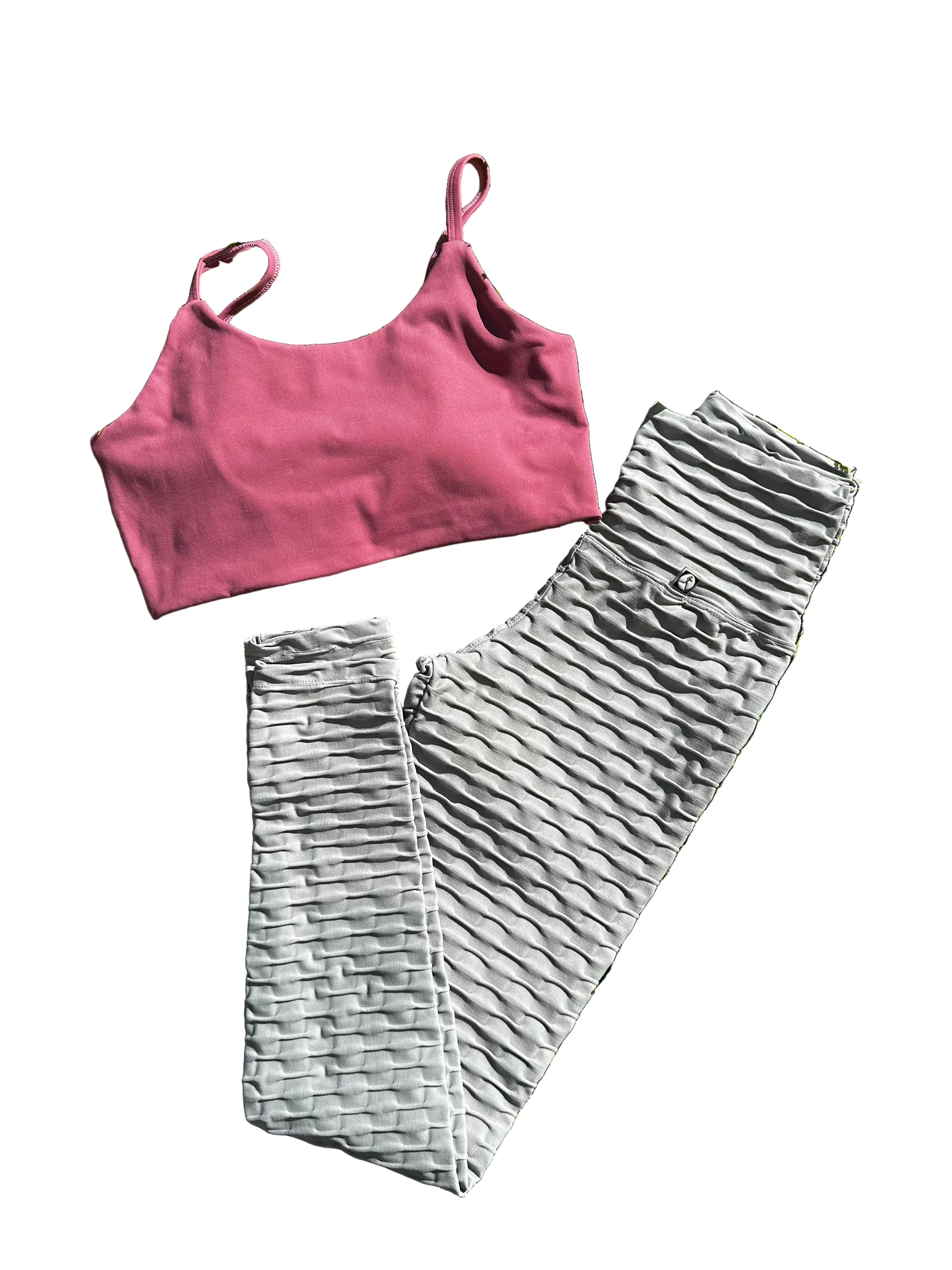 Calça brocada cinza