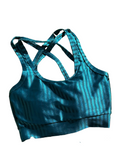 Top azul acetinado