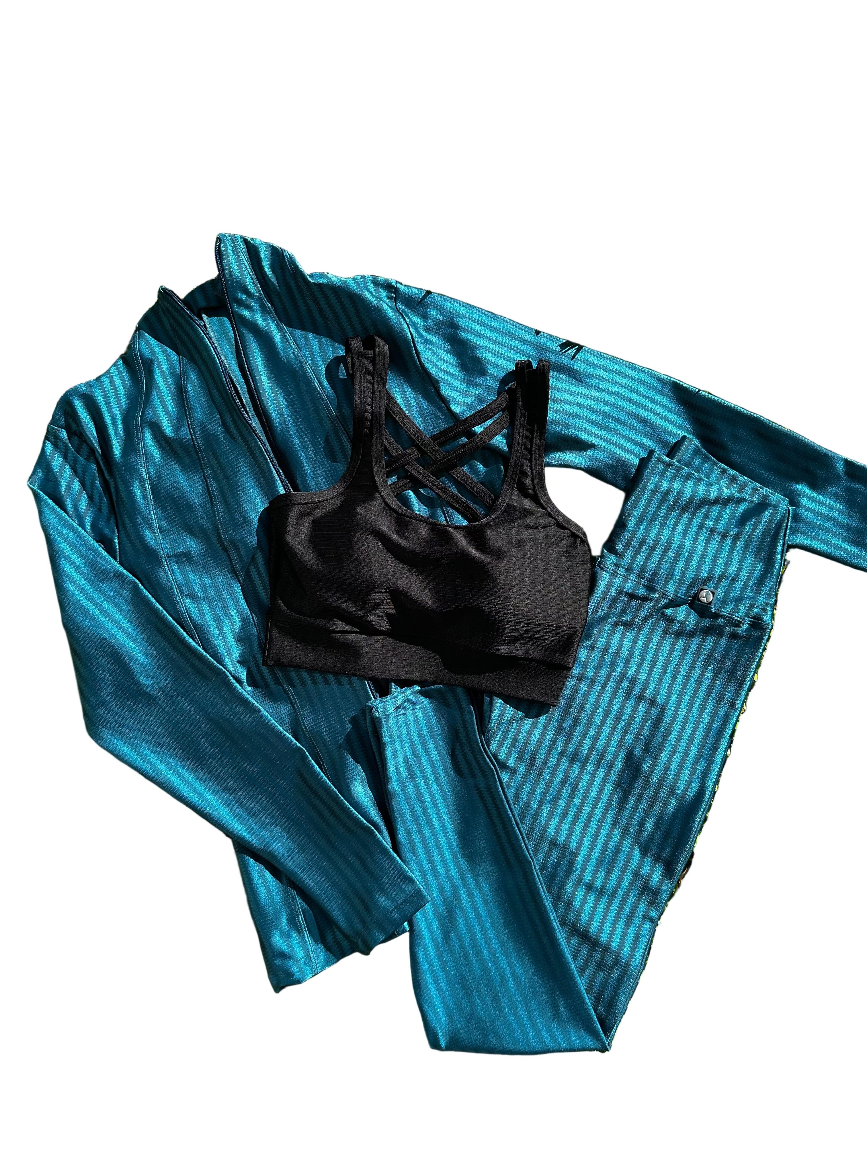 Casaco azul acetinado