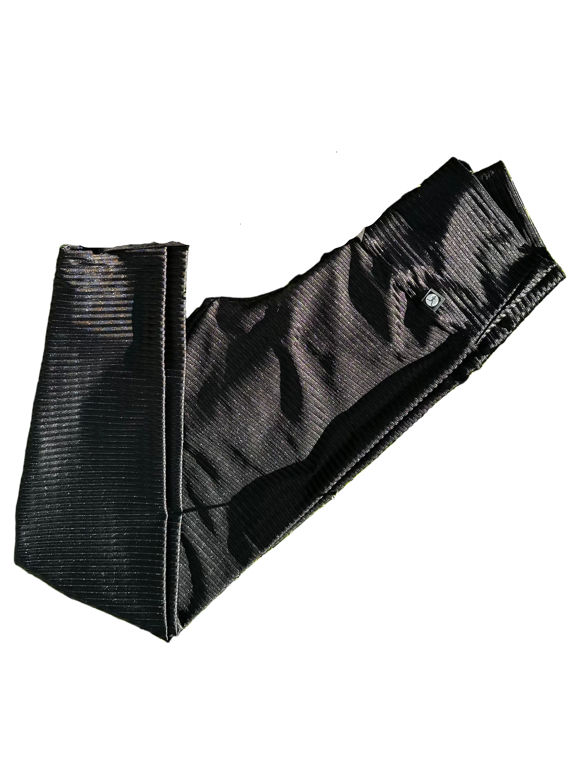 Legging preta acetinada