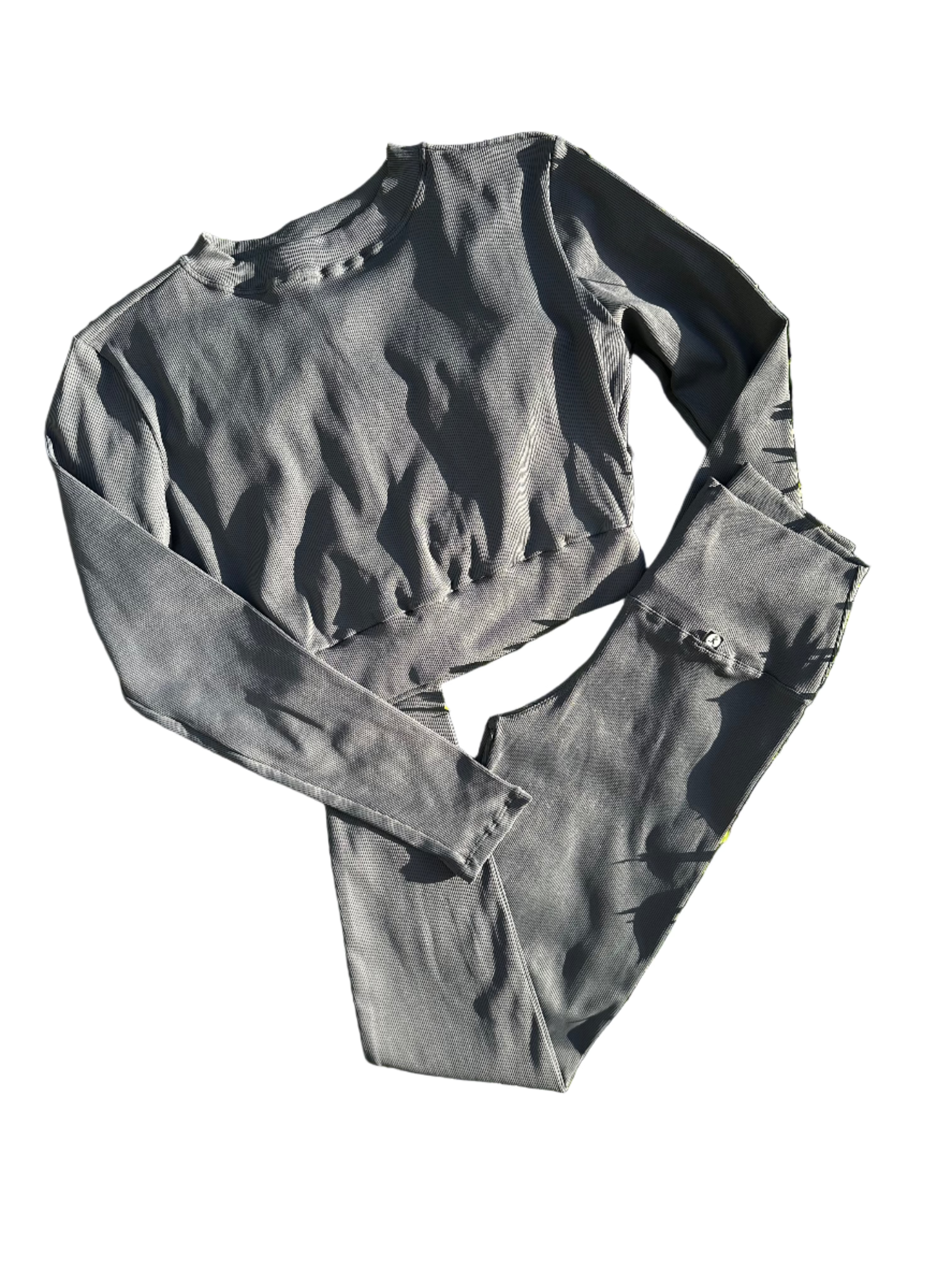 Camisola canelada cinza