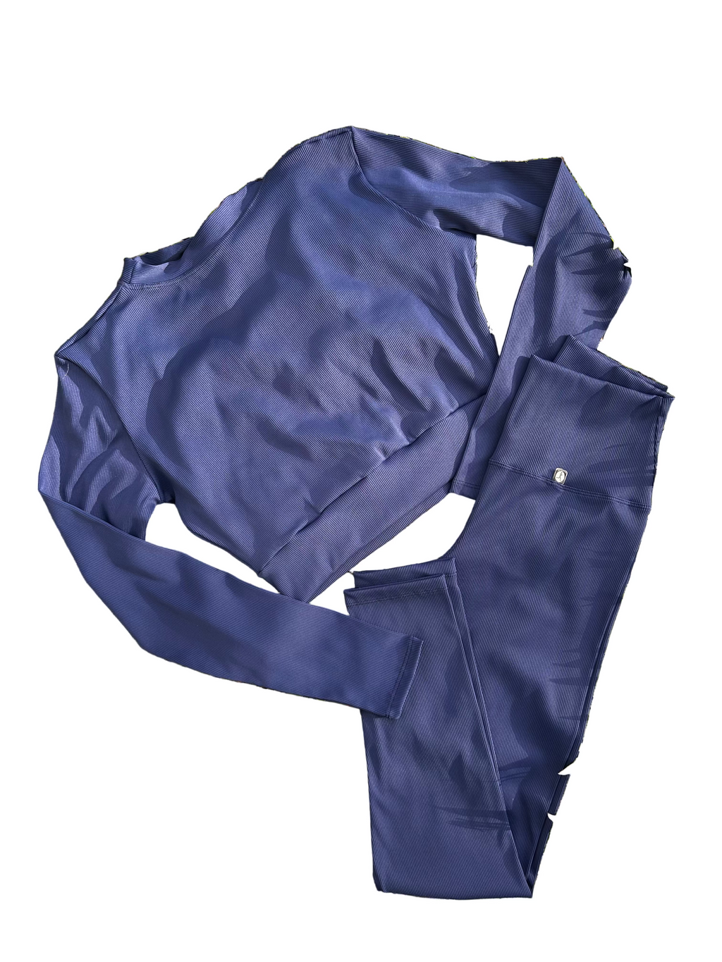 Camisola canelada azul