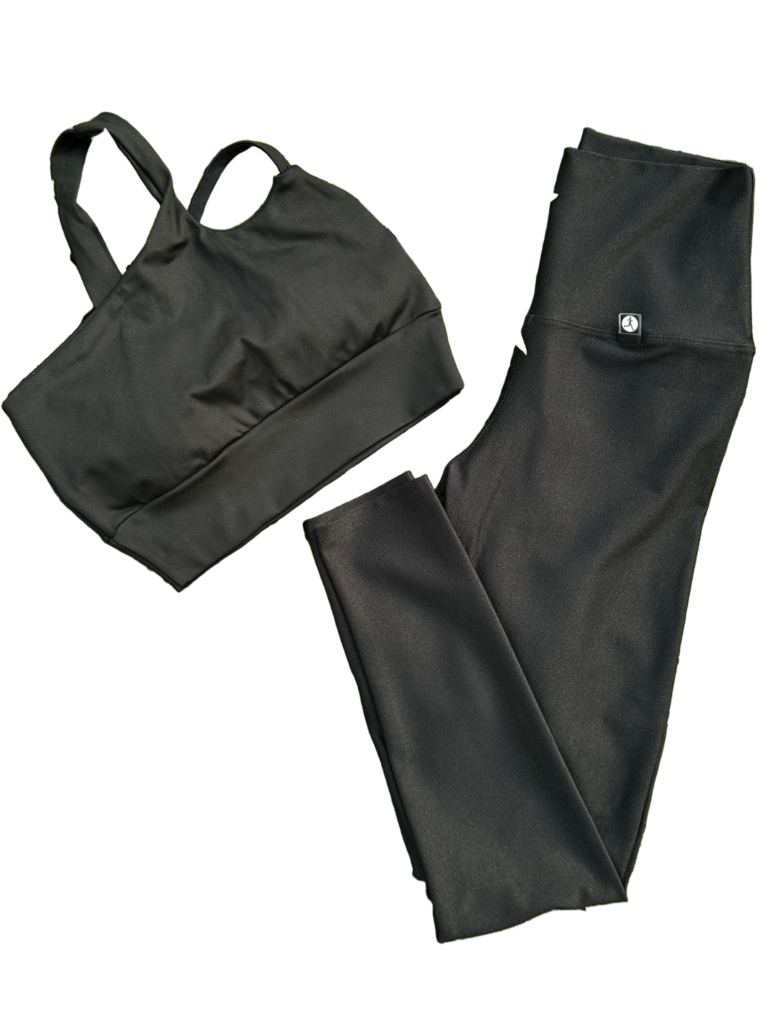 Calça micro canelada preta