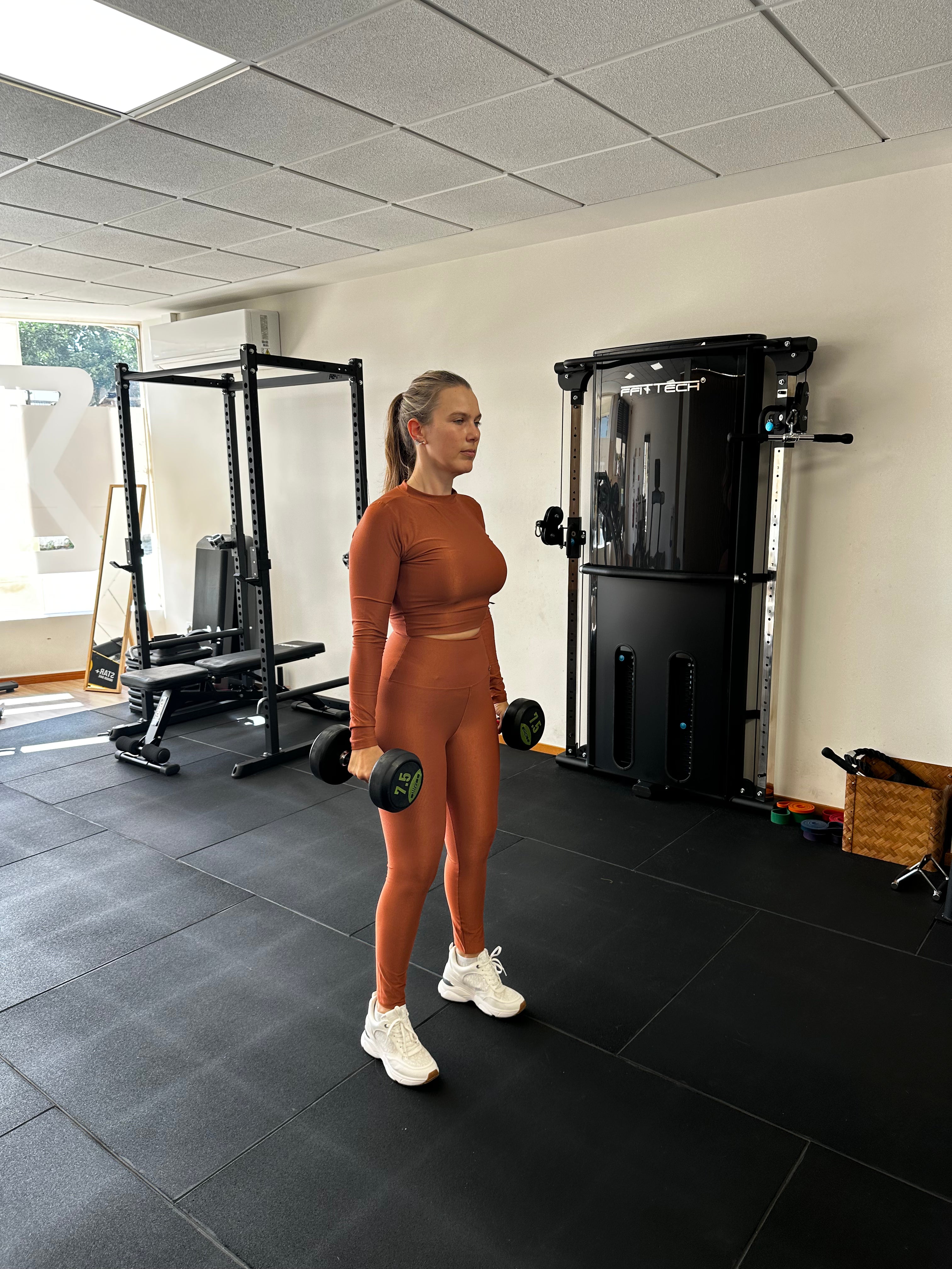 Camisola micro canelada telha