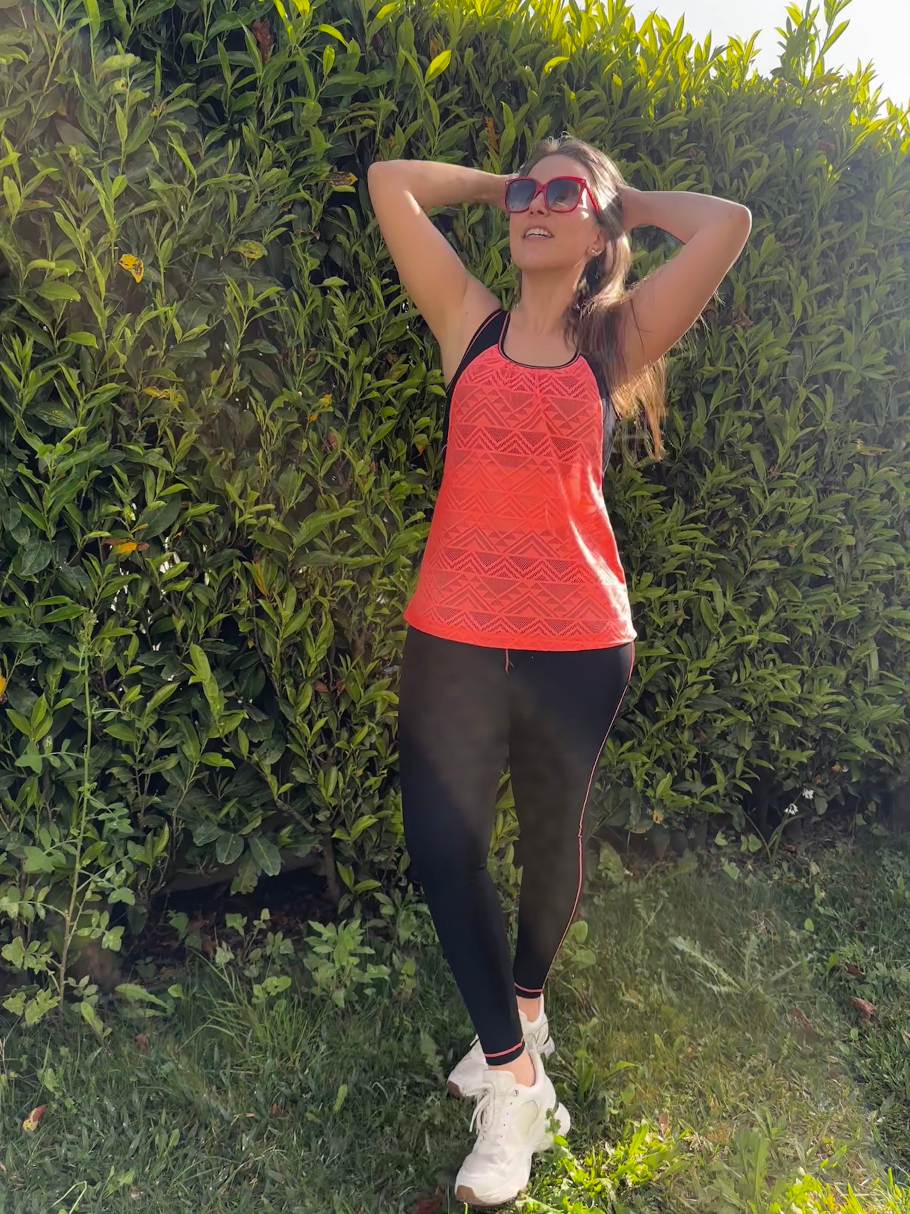 Legging preta e néon