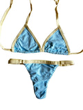 Biquini Melissa azul com amarelo