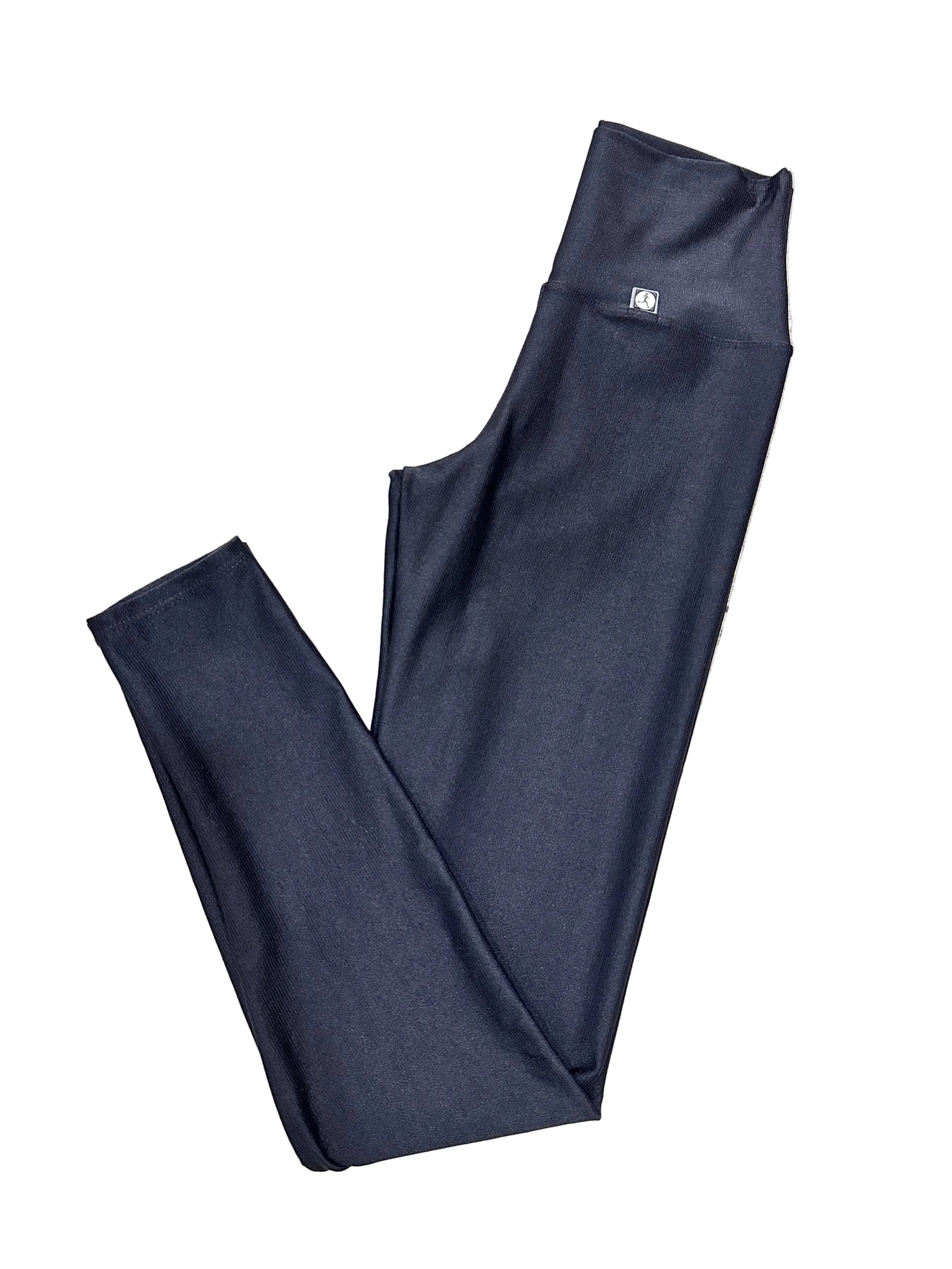 Legging micro canelada preta