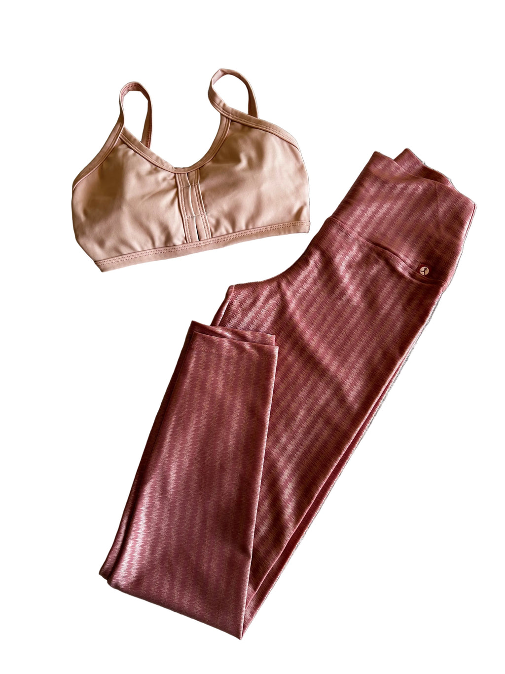 Legging acetinada rosa seca
