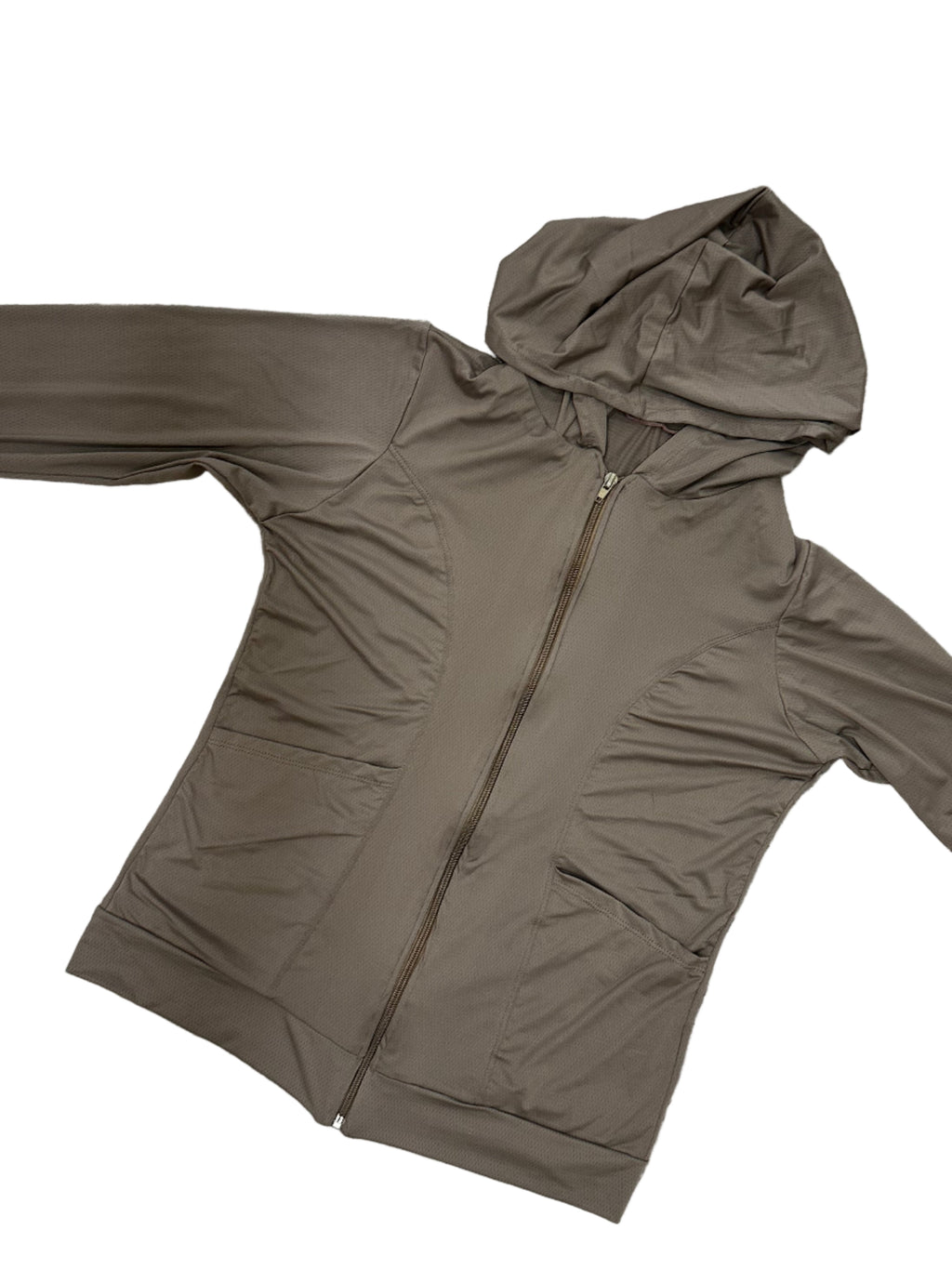 Casaco com capuz bege