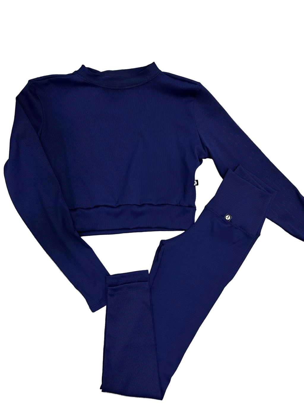 Legging canelada azul