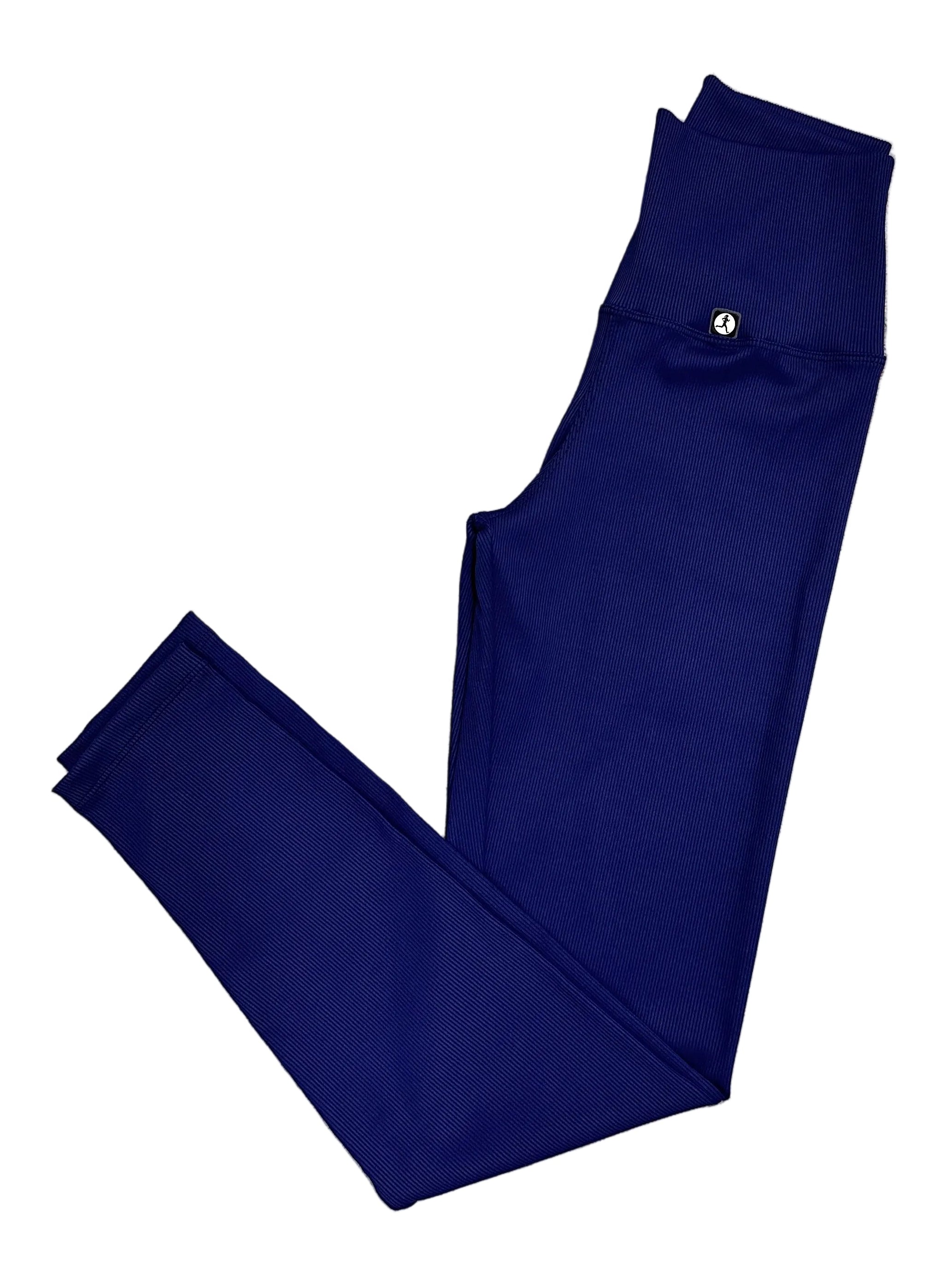 Legging canelada azul
