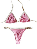 Biquini Melissa rosa e off-white
