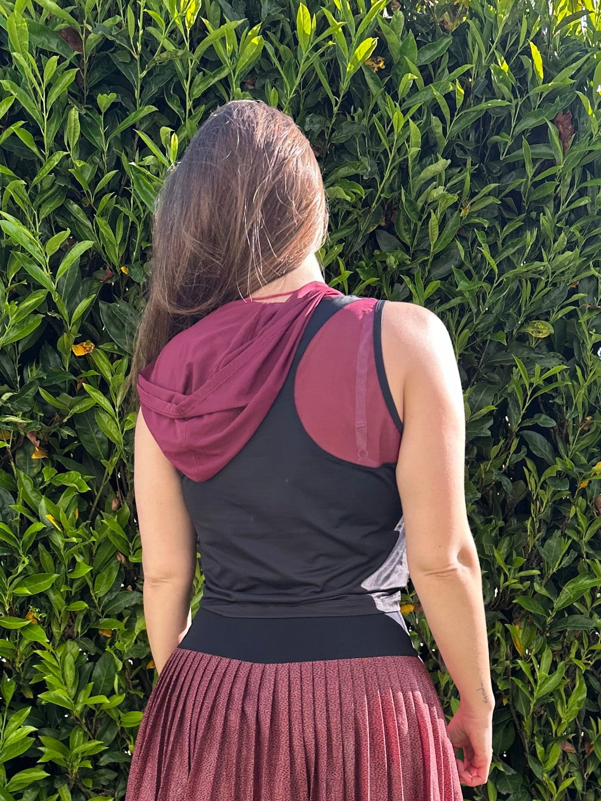 Cropped Preto e Vinho
