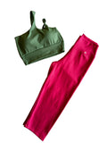 Conjunto Rosa e Verde