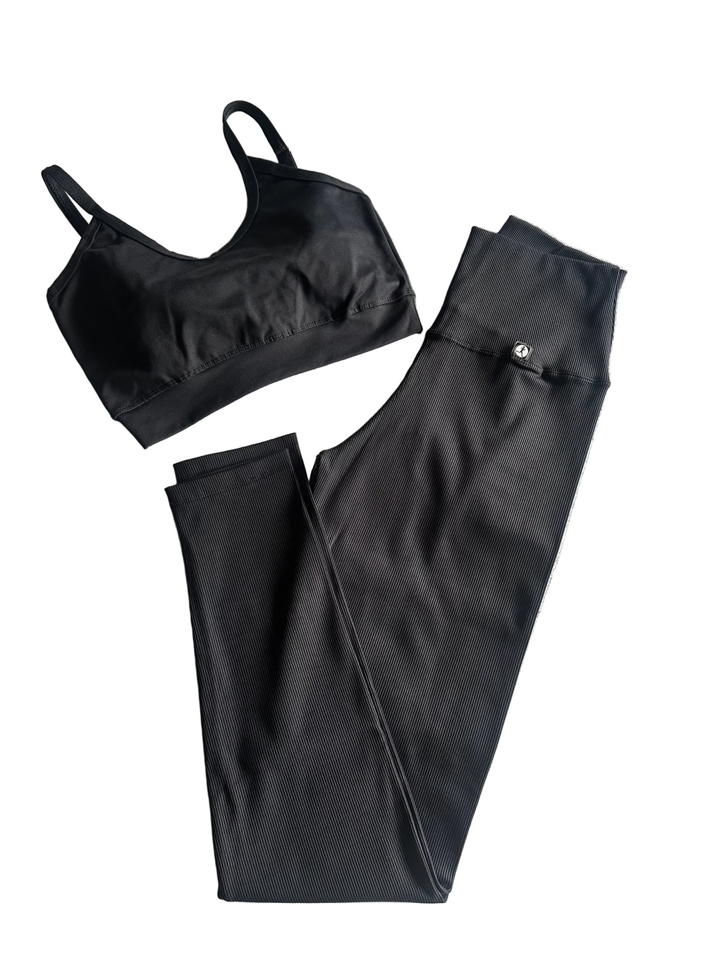 Legging micro canelada preta