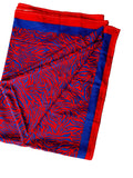 Páreo/Canga animal print azul e rosa