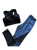 Conjunto rede azul e preto