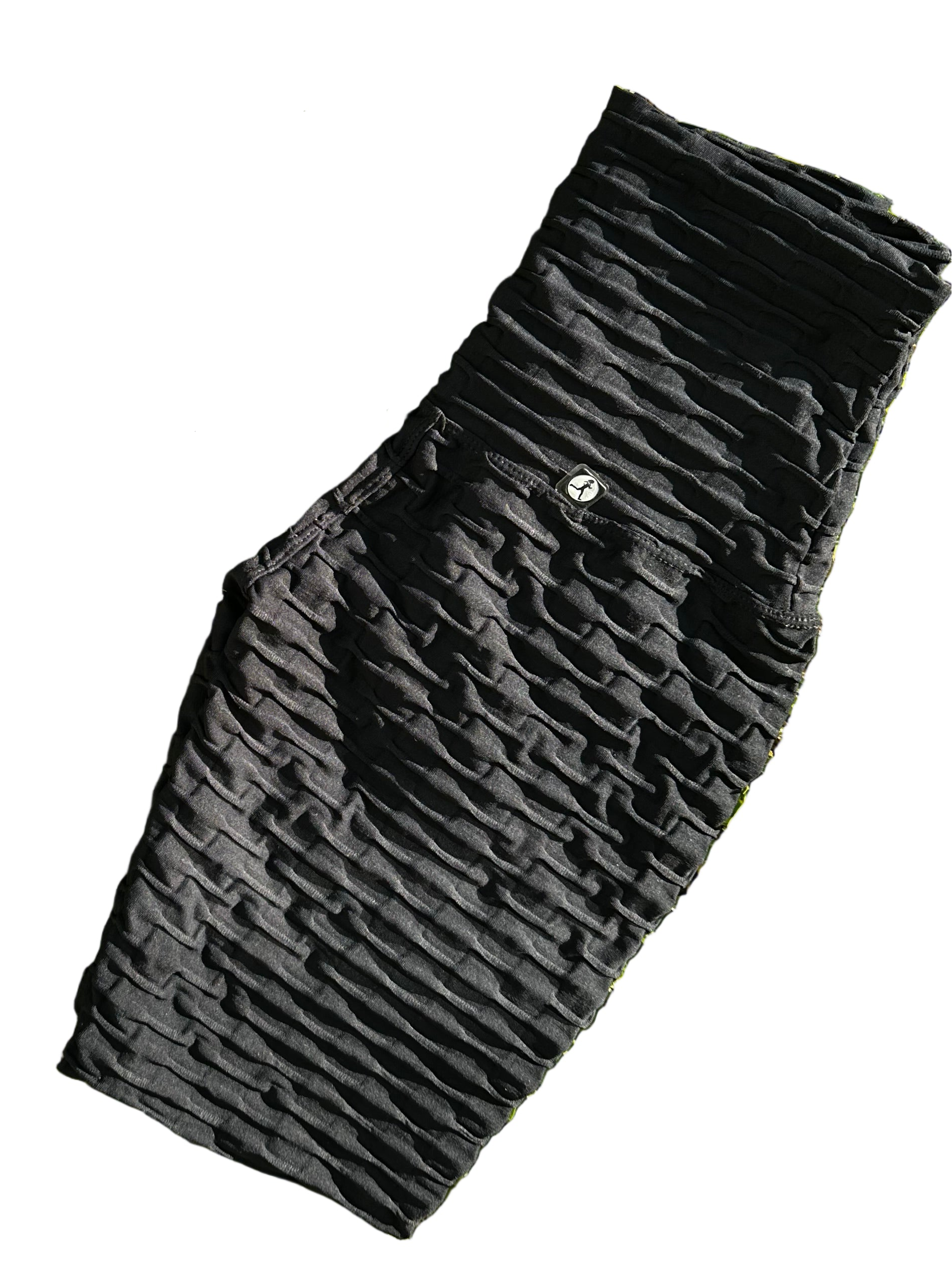 Legging brocada preto franzida