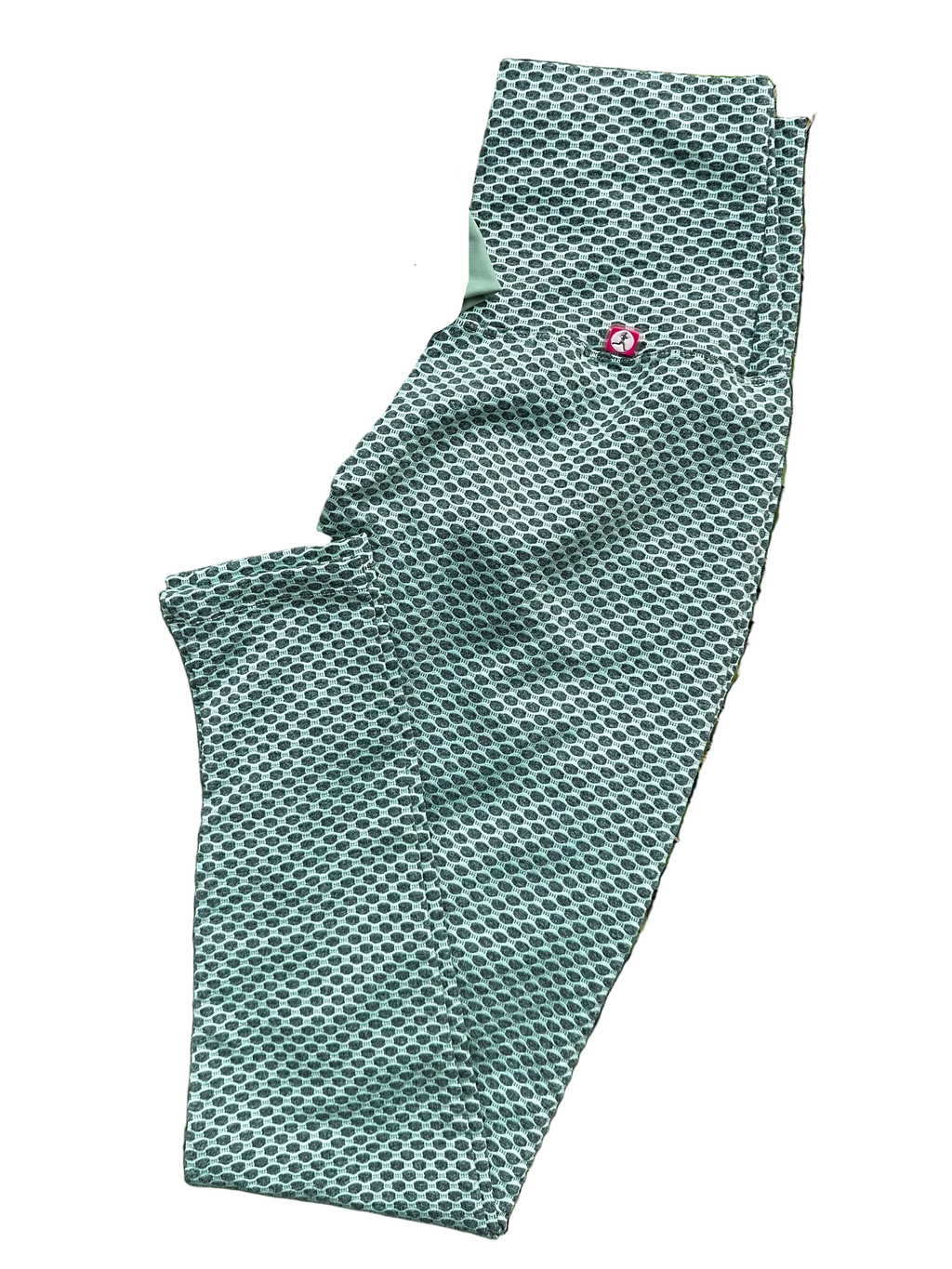 Legging franzida verde