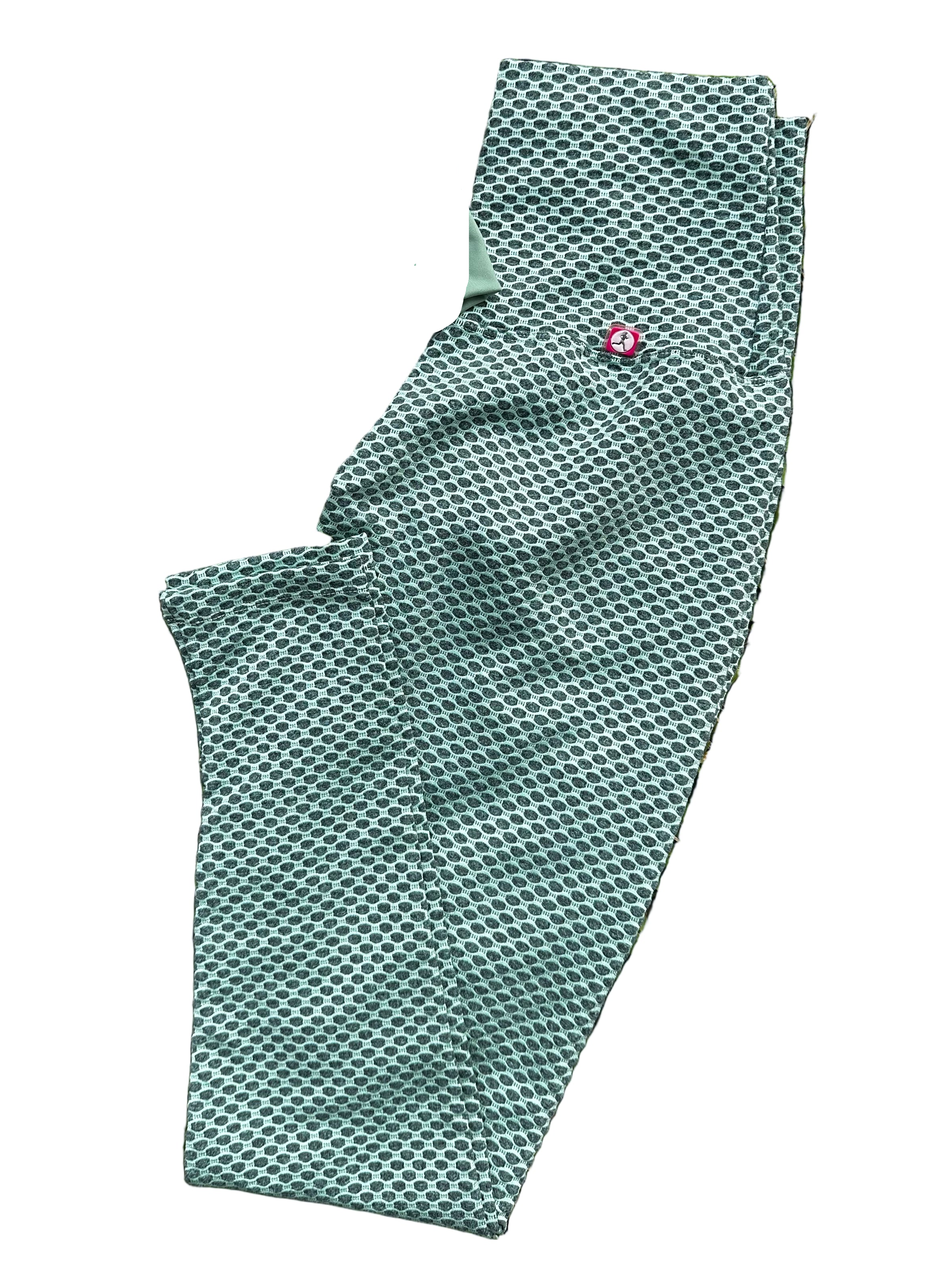 Legging franzida verde