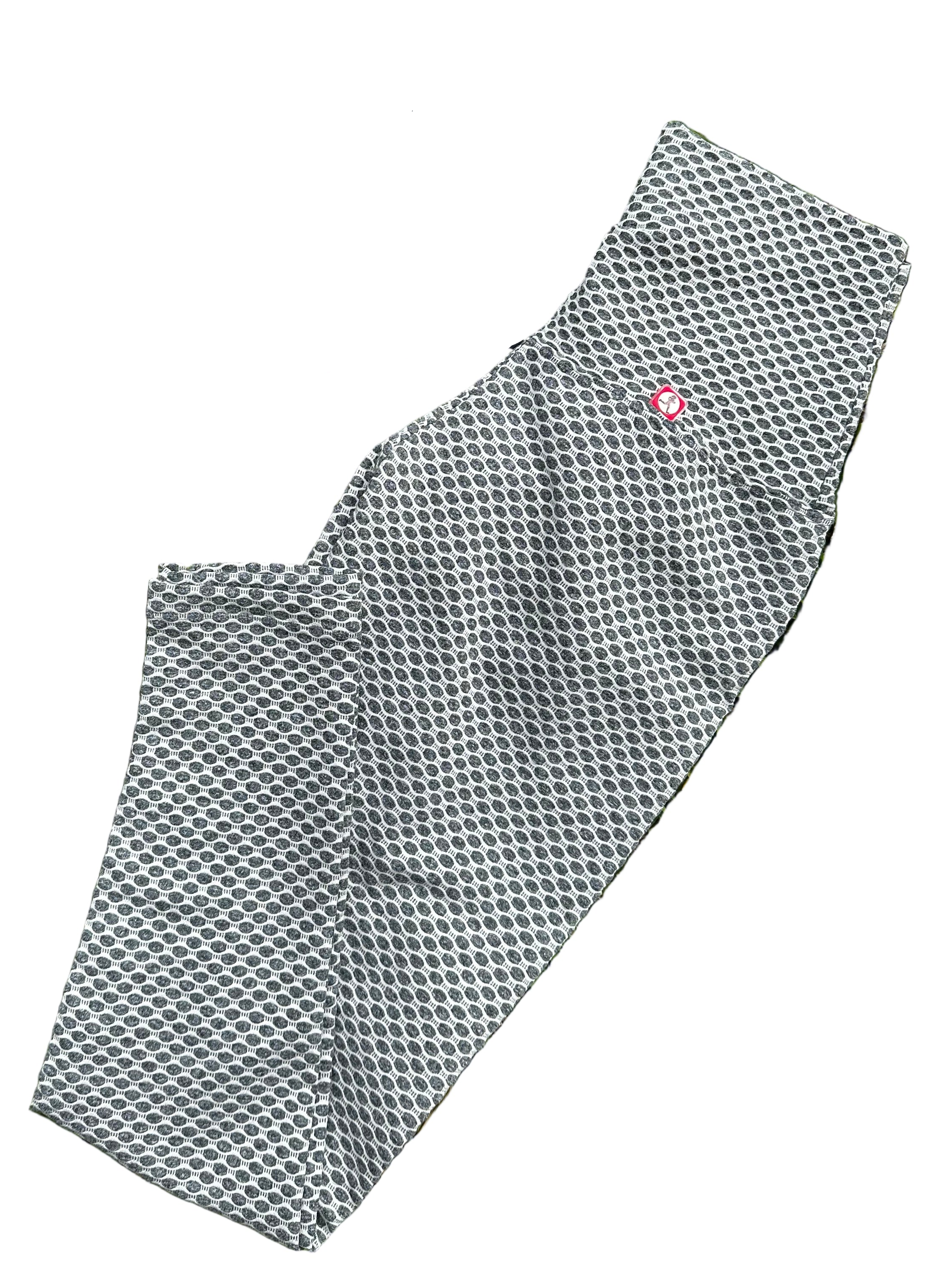 Legging franzida cinza