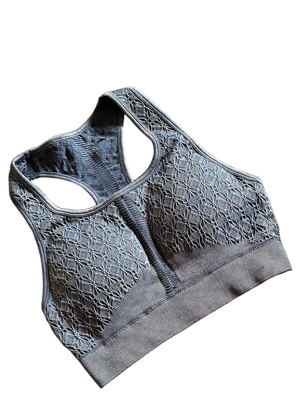 Top com copas azul ganga "Seamless"