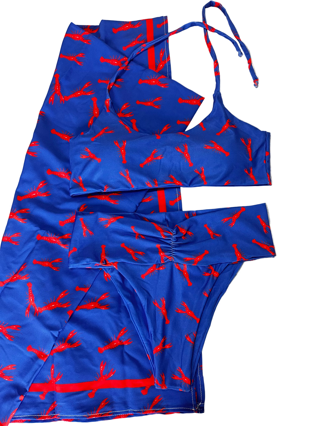 Páreo/Canga azul com lagostas