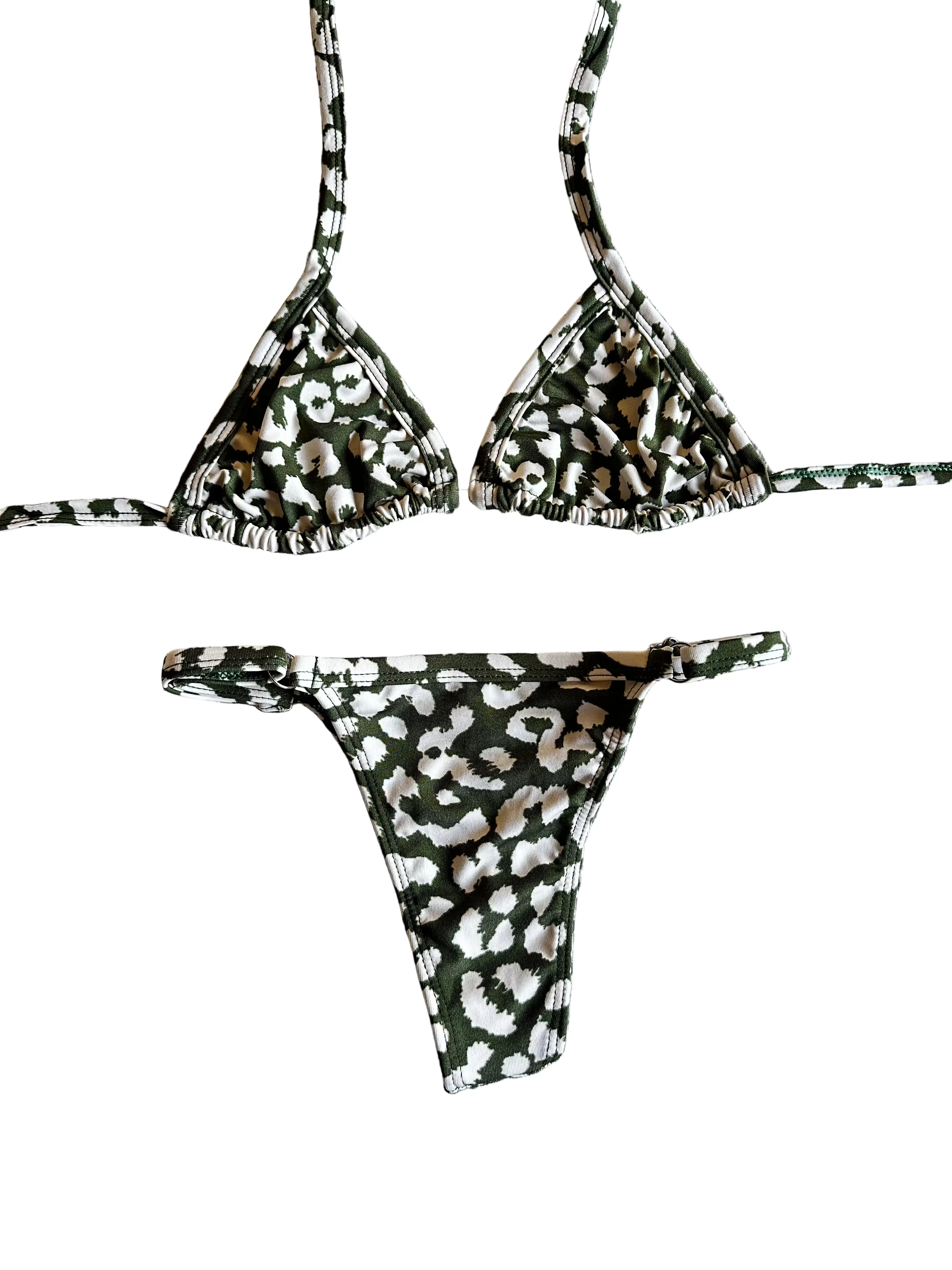 Biquini Melissa Verde Musgo e Branco