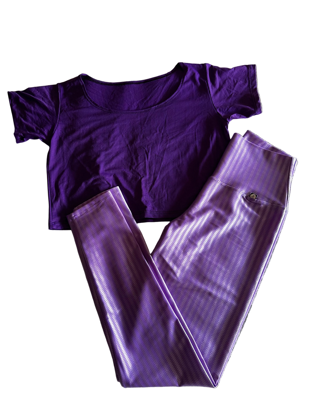 Legging acetinada lilás
