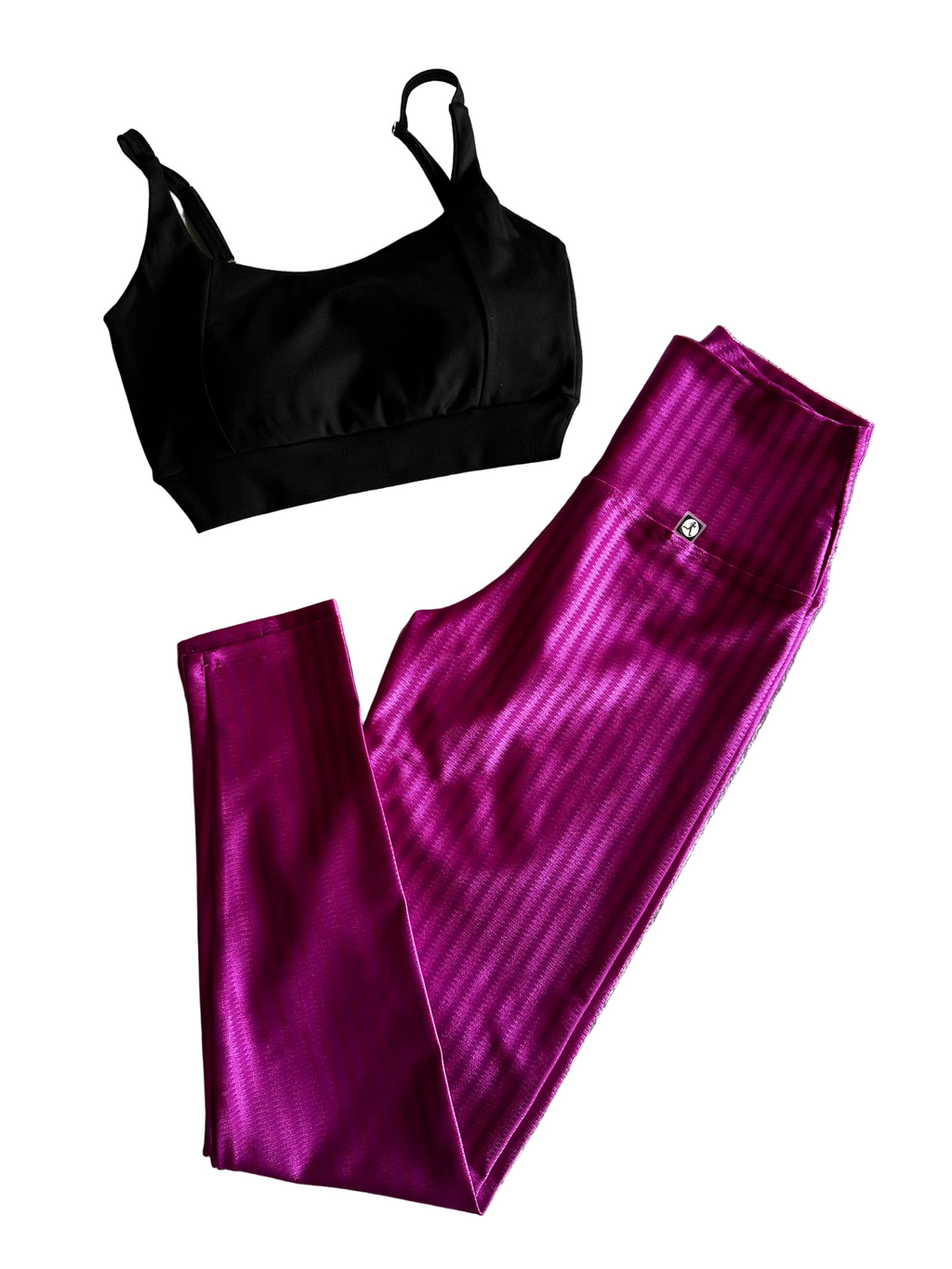 Legging acetinada rosa