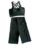 Conjunto verde canelado