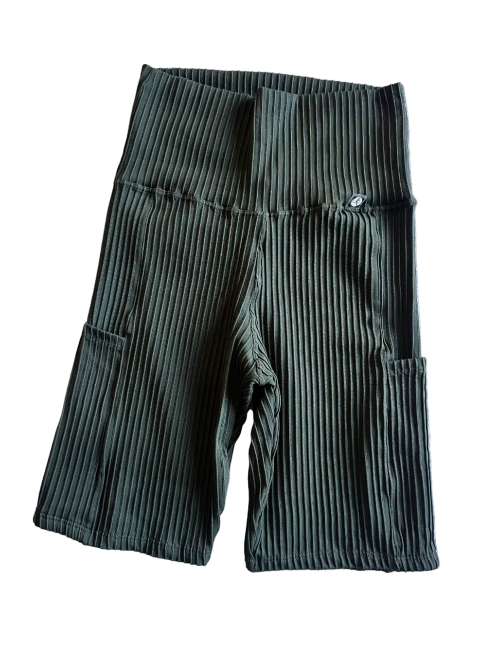 Calção Ciclista verde canelado com bolsos