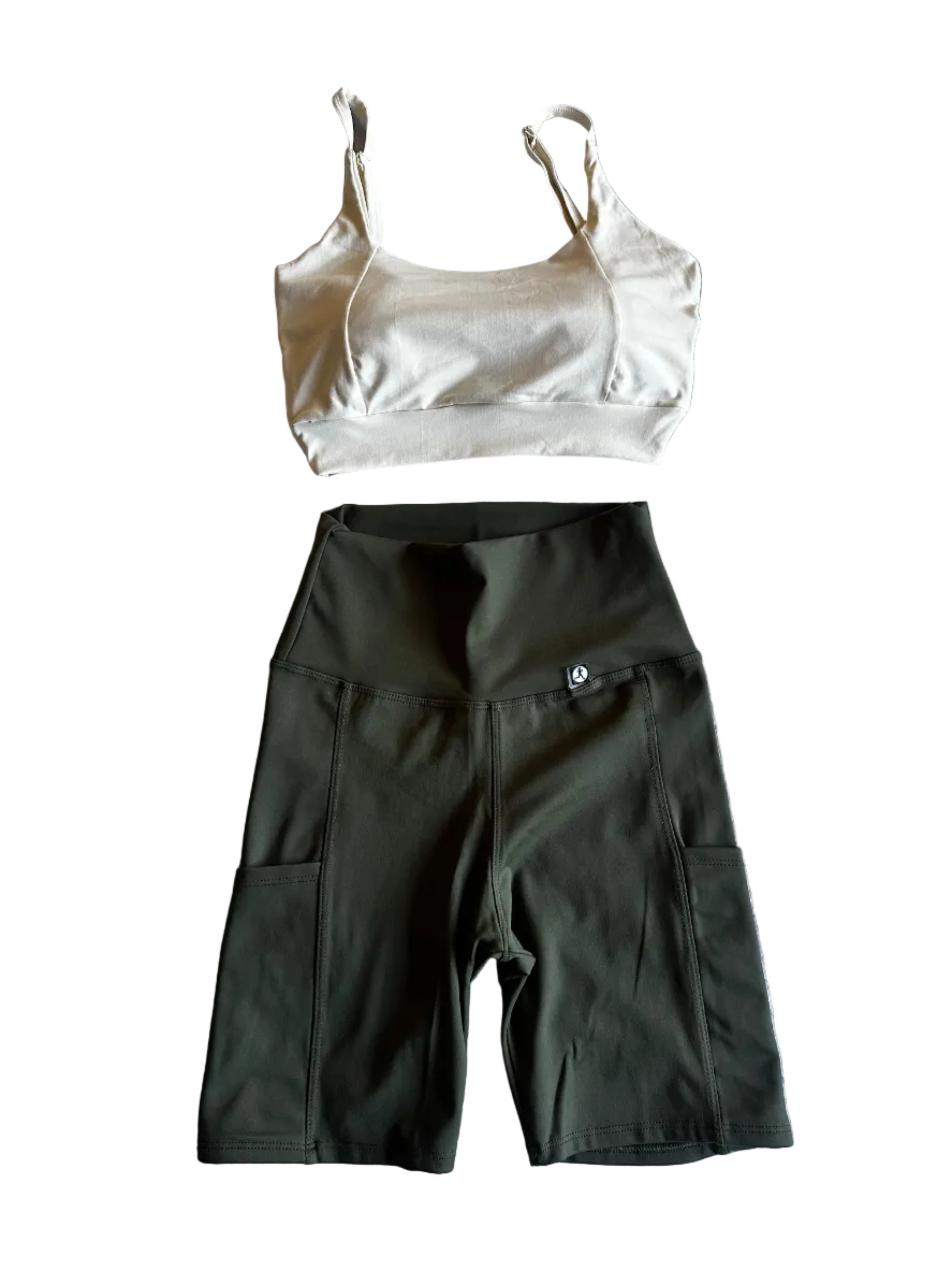 Calção Ciclista verde com bolsos