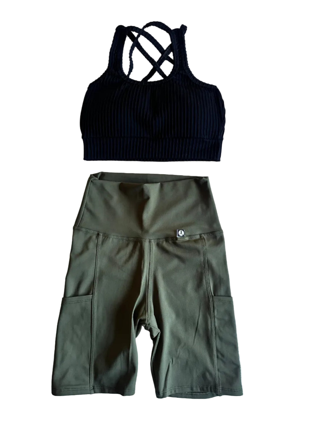 Calção Ciclista verde com bolsos