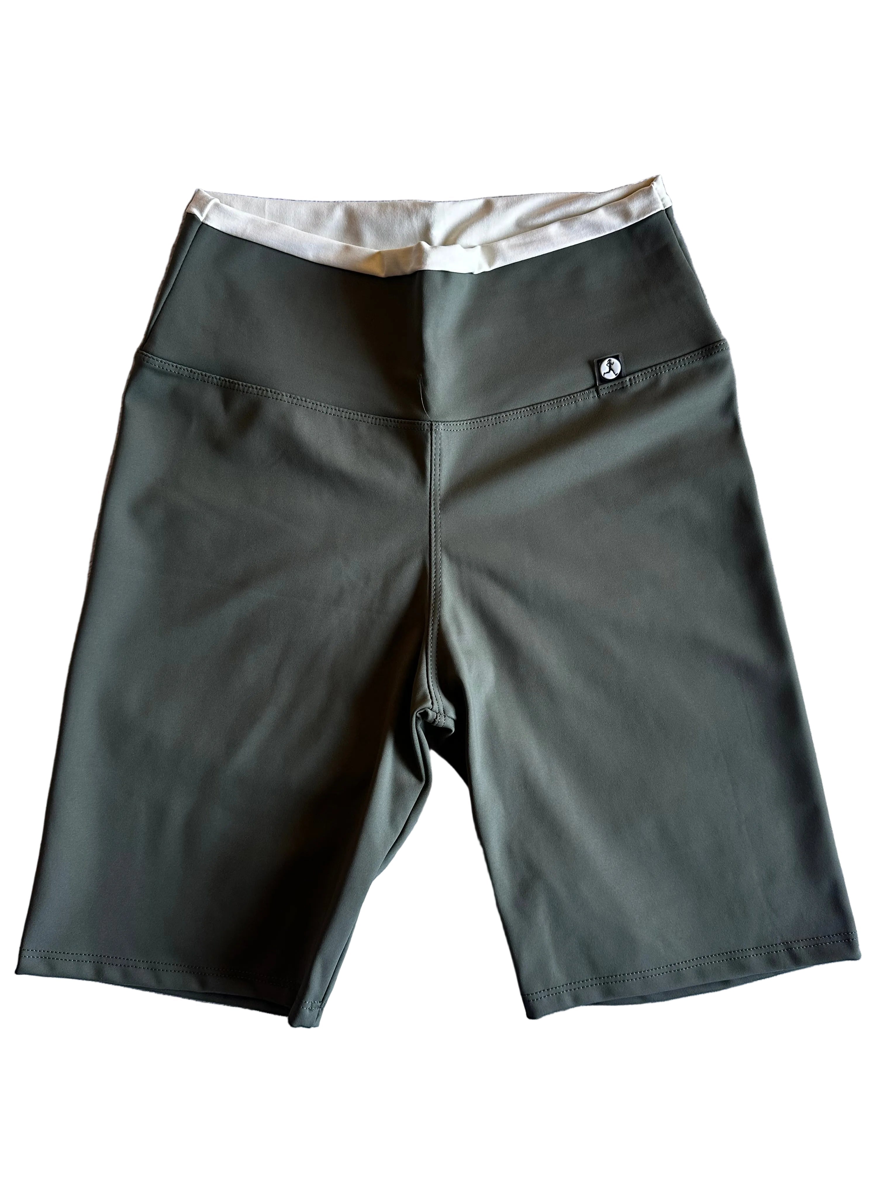 Calção Ciclista verde cós-duplo