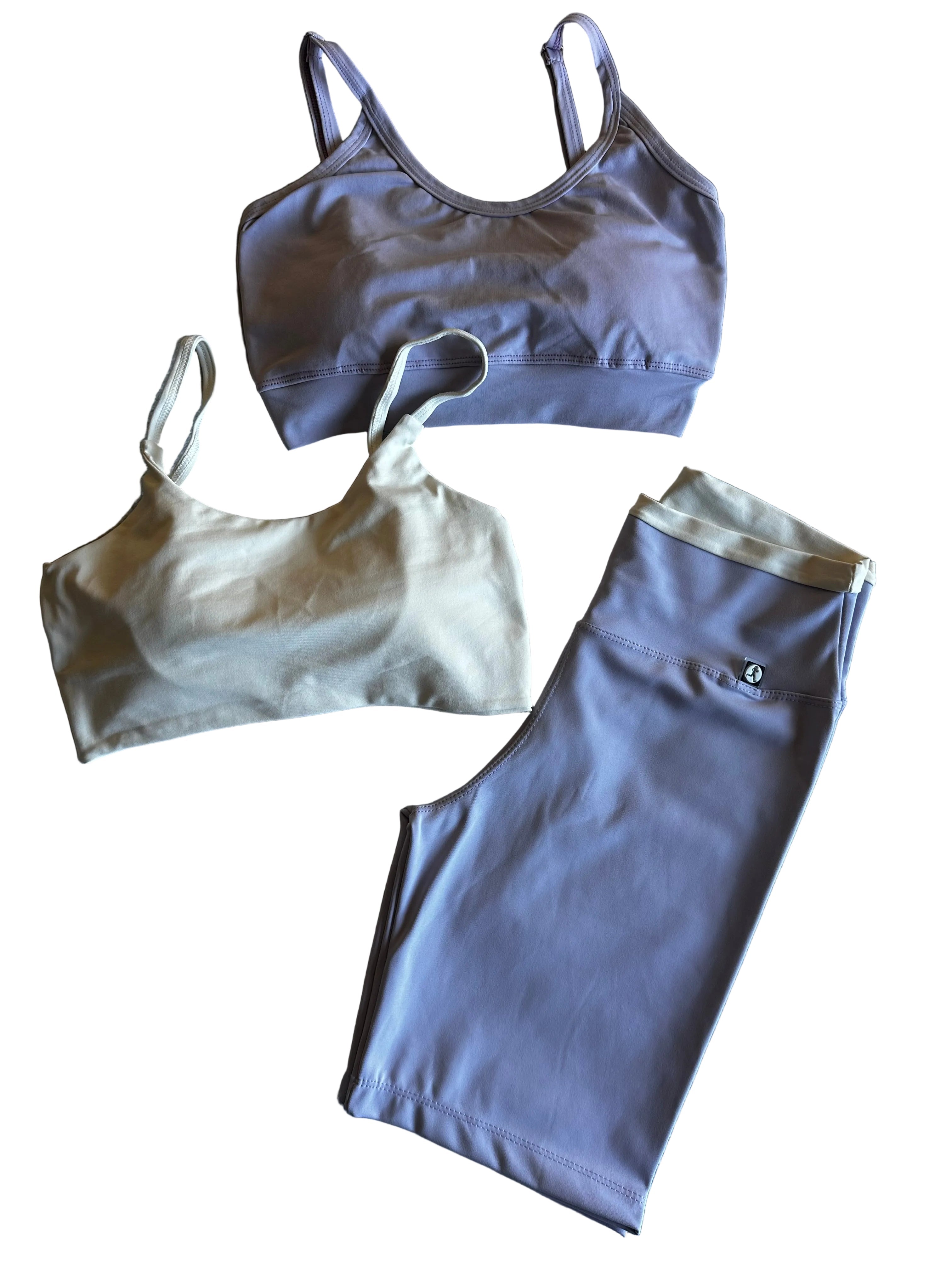 Calção Ciclista Lilás cós-duplo