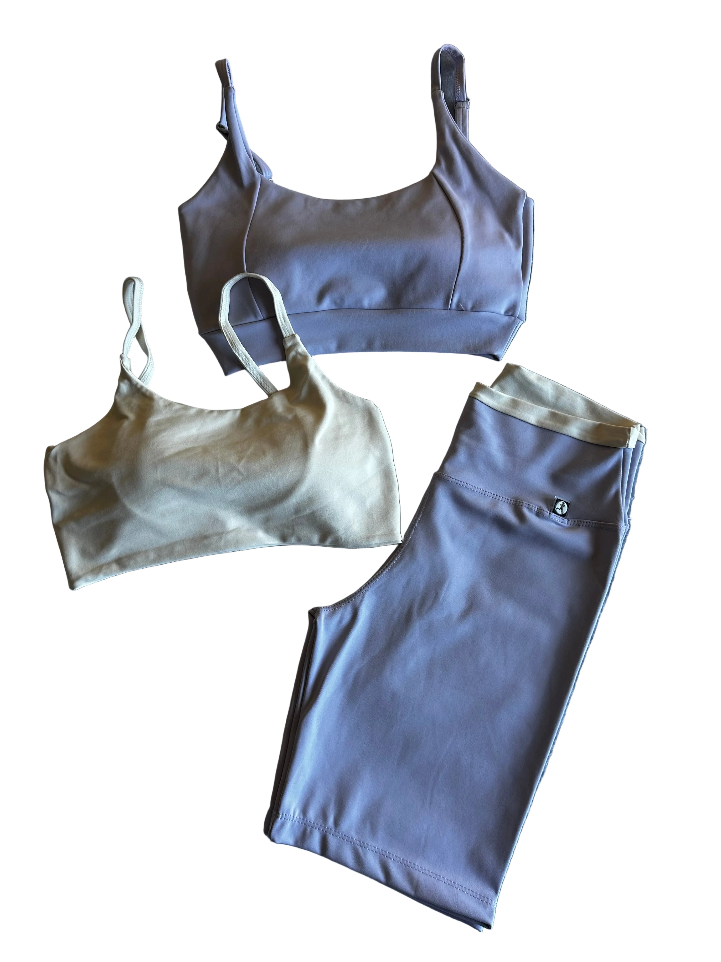 Calção Ciclista Lilás cós-duplo