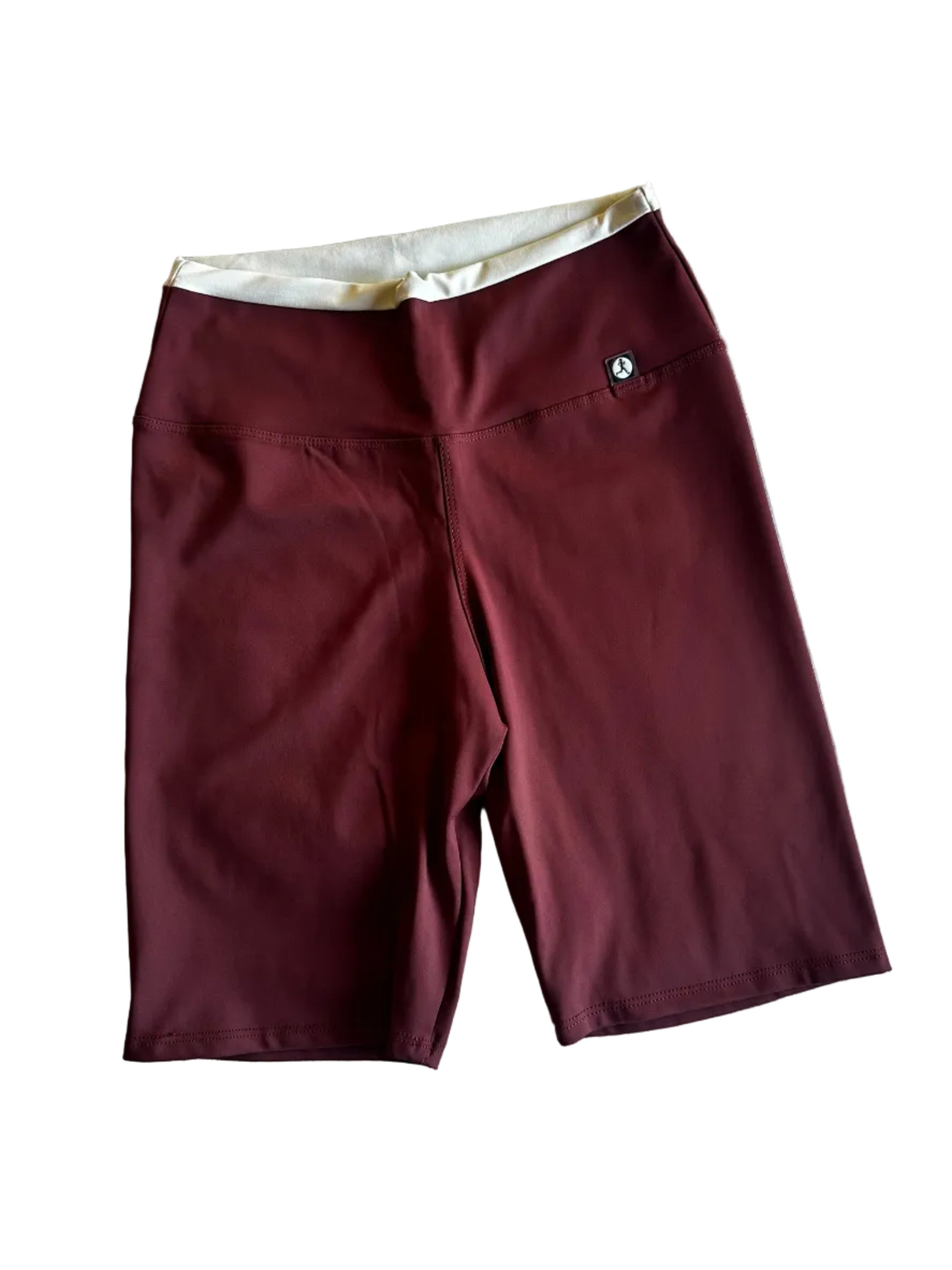 Calção Ciclista castanho cós-duplo