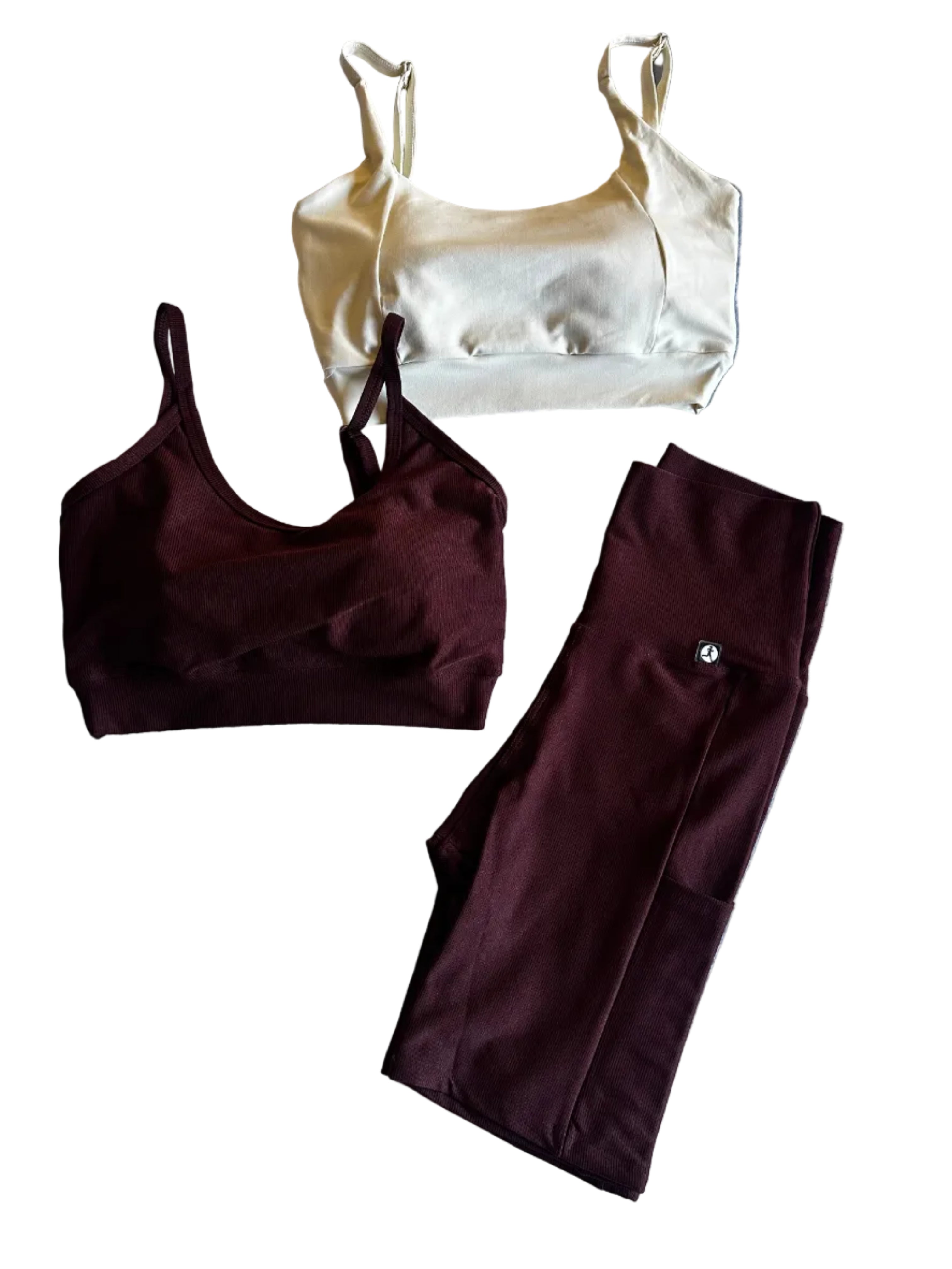 Calção Ciclista micro-canelado castanho com bolsos