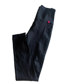 Legging preta lisa com bolsos