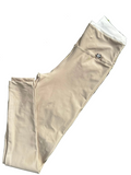 Legging creme cós-duplo off white.