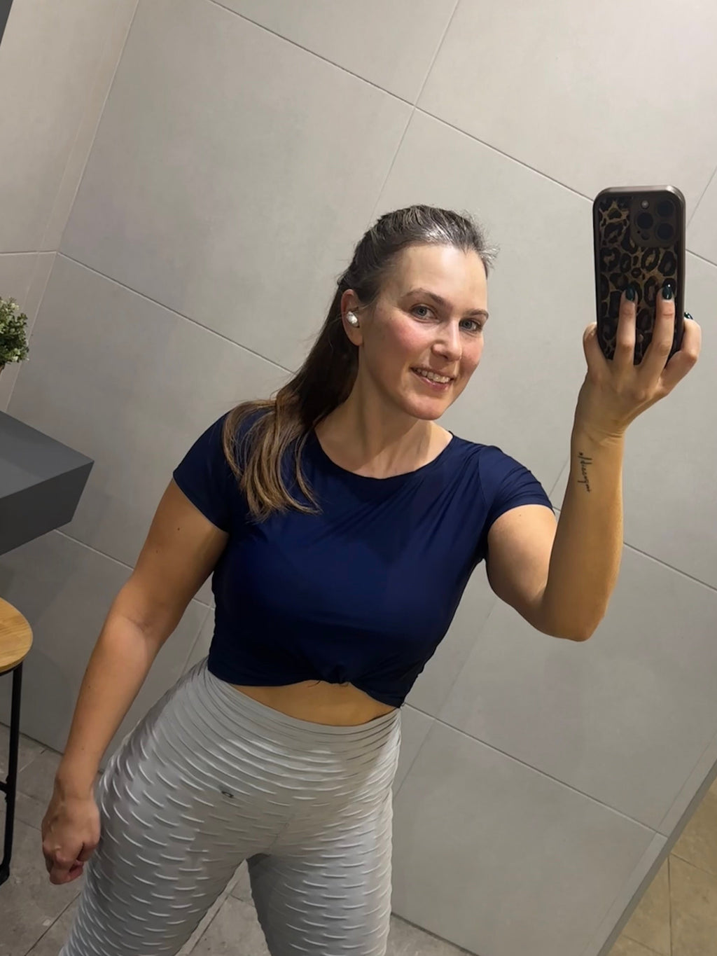 Cropped azul