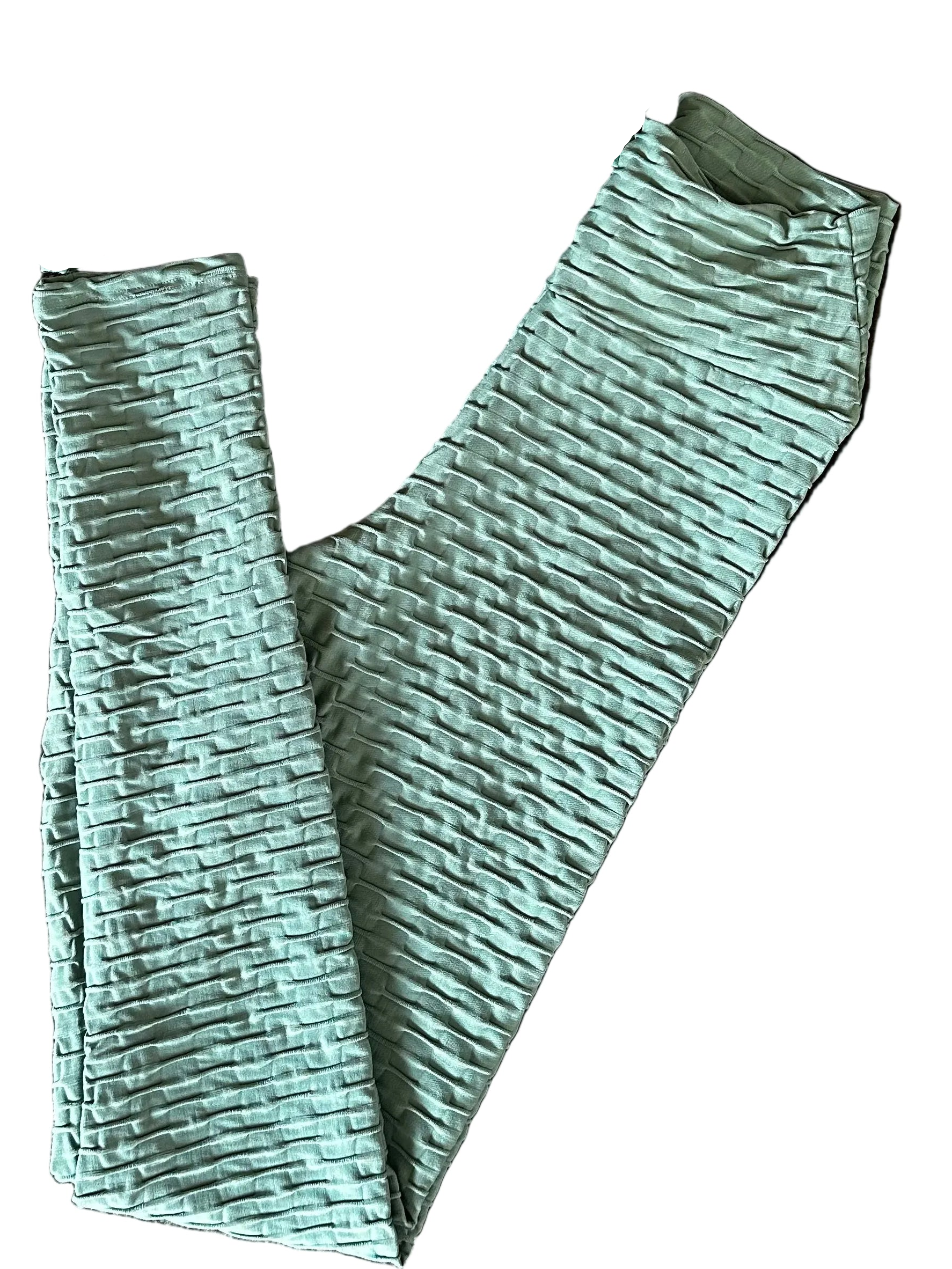 Legging brocado azul turquesa