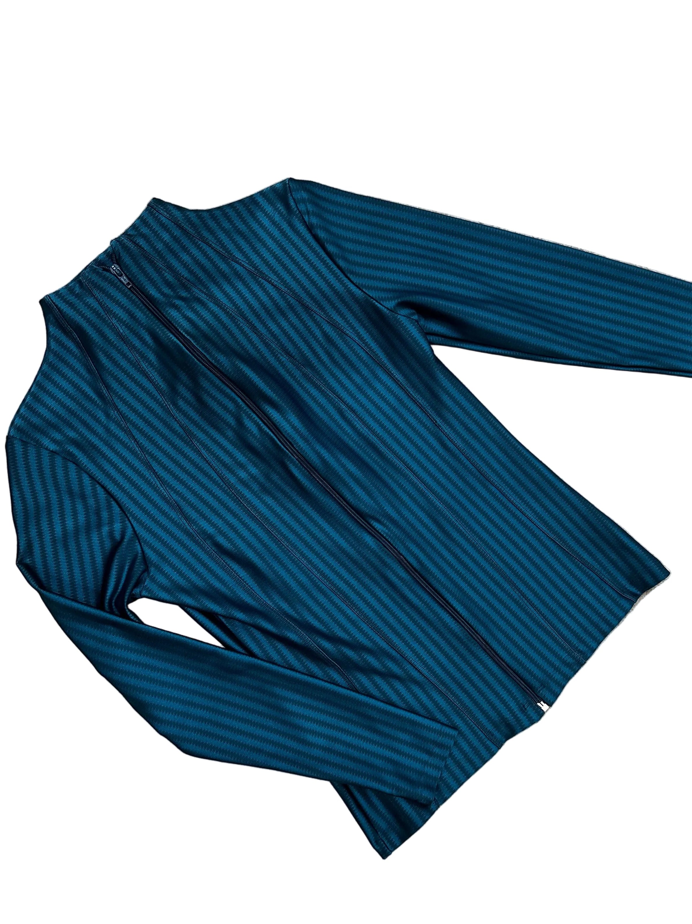 Casaco azul acetinado