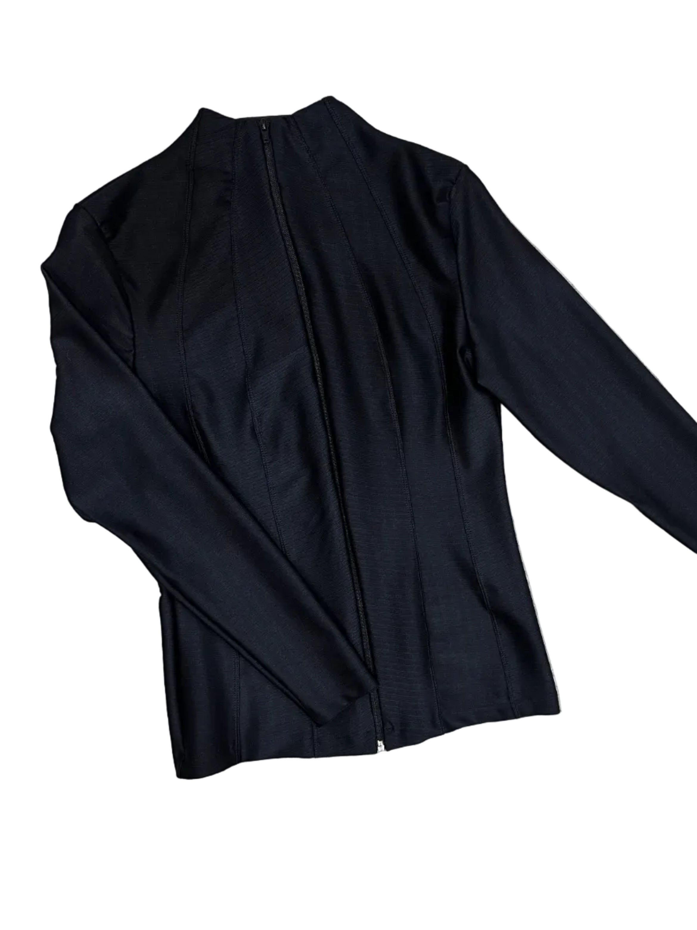 Casaco preto acetinado