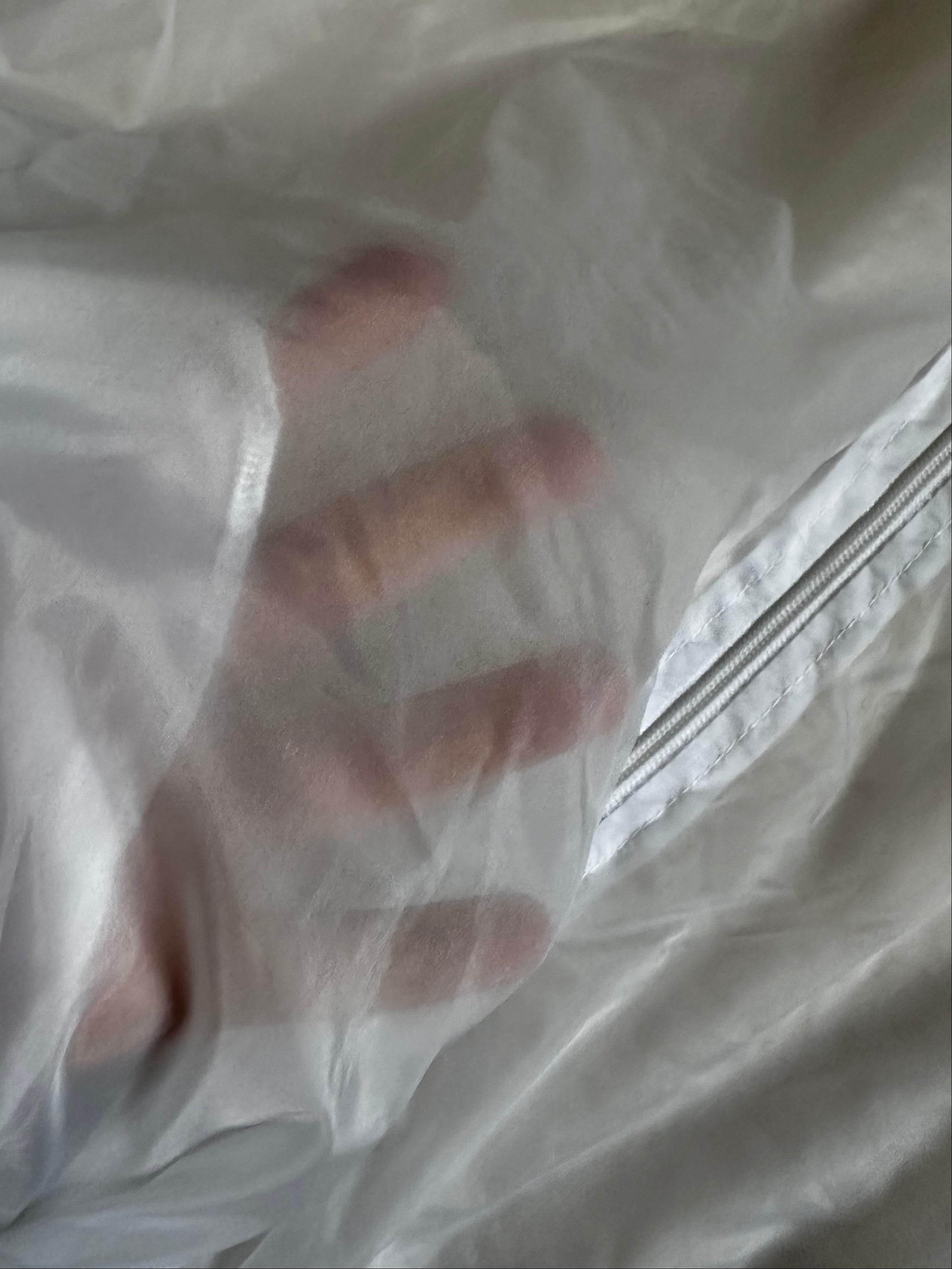 Corta vento branco transparente